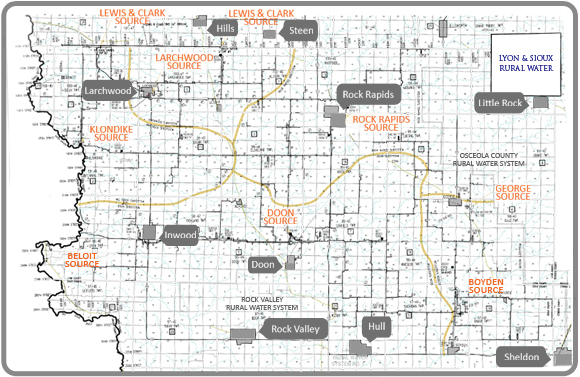 Water Service Area Map